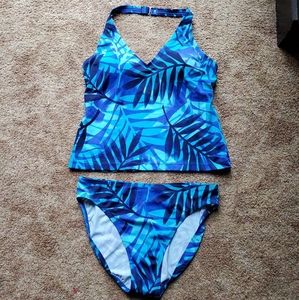 Tropical blue Jantzen tankini
